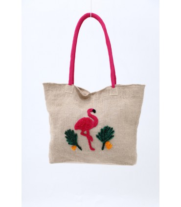 Sac de plage -  Flamant Rose