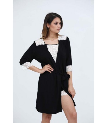 Robe de chambre dentelle