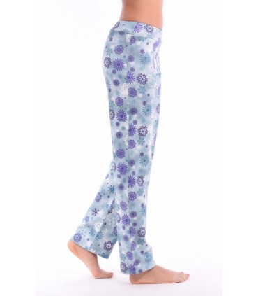 Pantalon - Pyjama -Molleton gratté - Thème Flocon