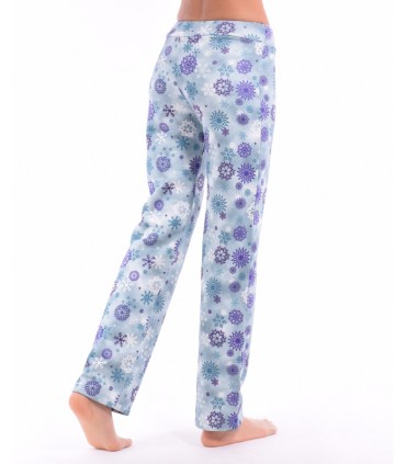 Pantalon - Pyjama -Molleton gratté - Thème Flocon