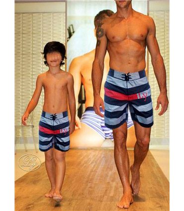 Short rayure Ibiza Tel père tel fils