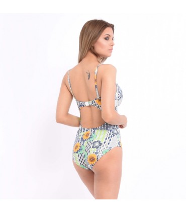 Maillot push up thème géométrique