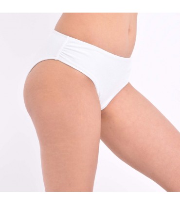 Slip basic piqué avec fronce coté